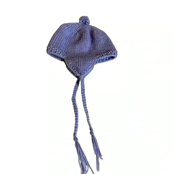 Crochet Baby Hat Pattern With Earflaps Baby Toddler Purple - Picture 4 of 5